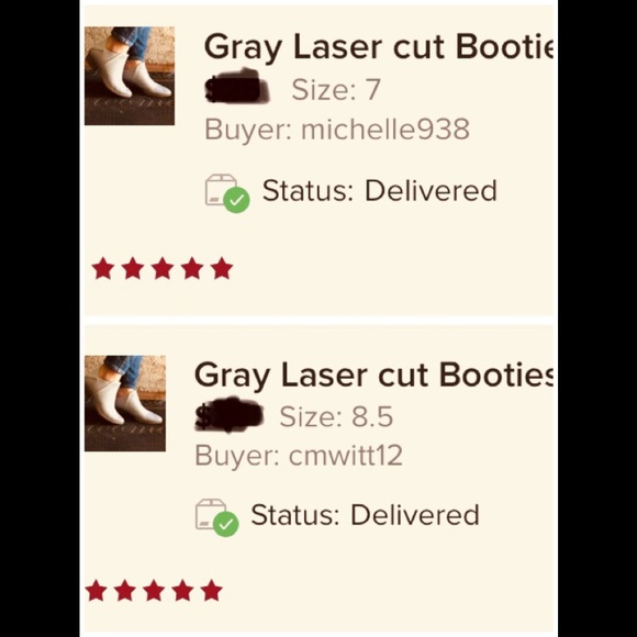 Gray Laser cut  Booties - Picture 7 of 8